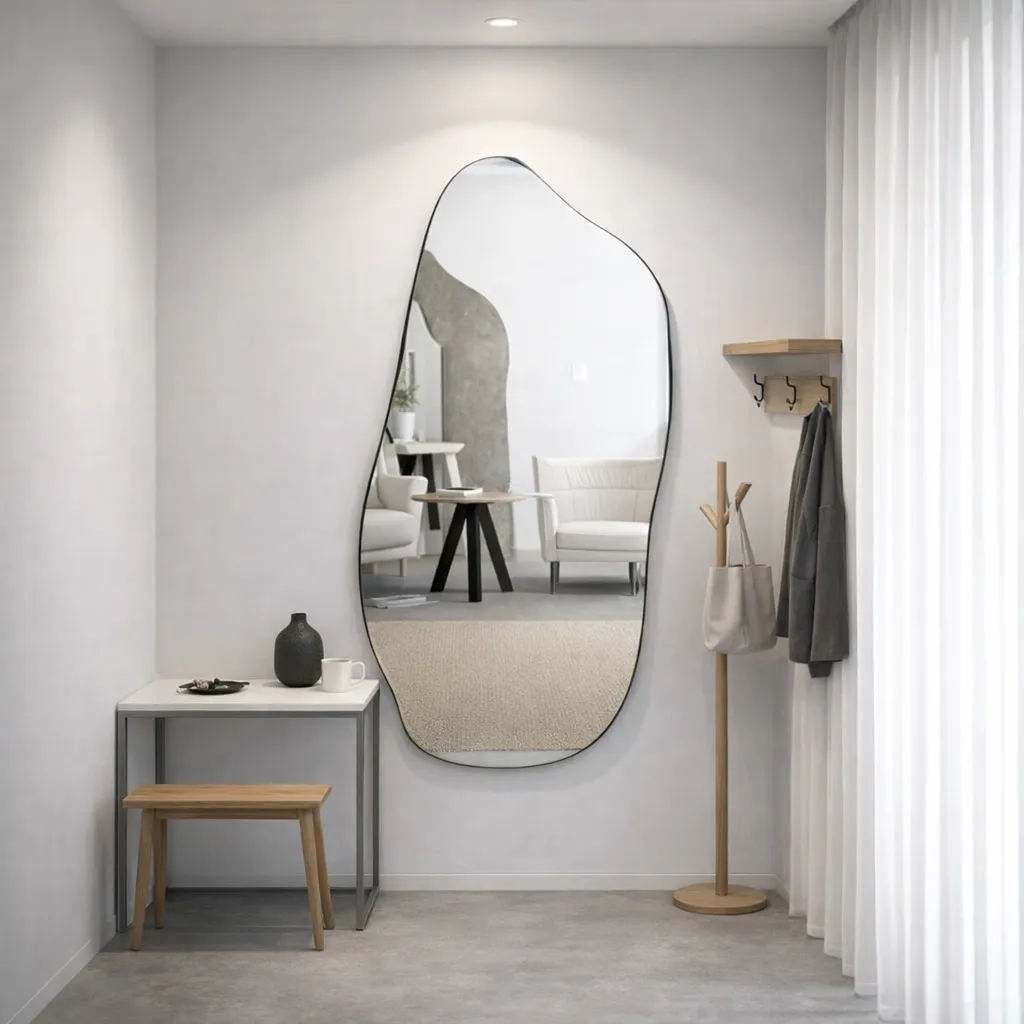 Espelho Orgânico grande corpo inteiro Retro iluminado Stella