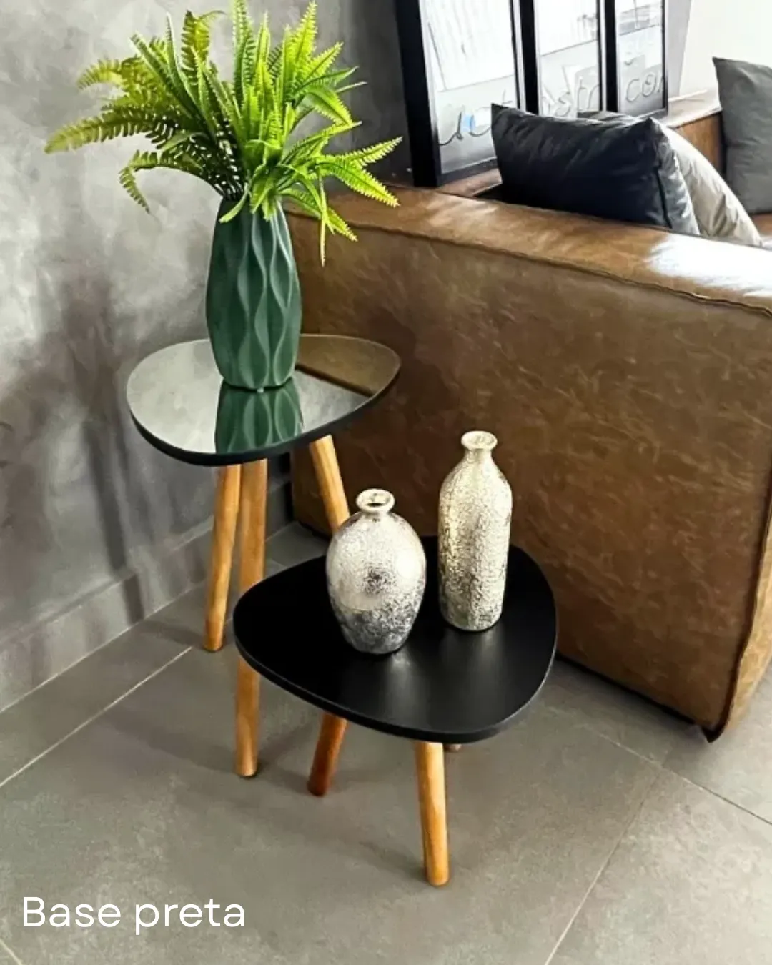 Conjunto Mesa  de Canto Paris Mirror