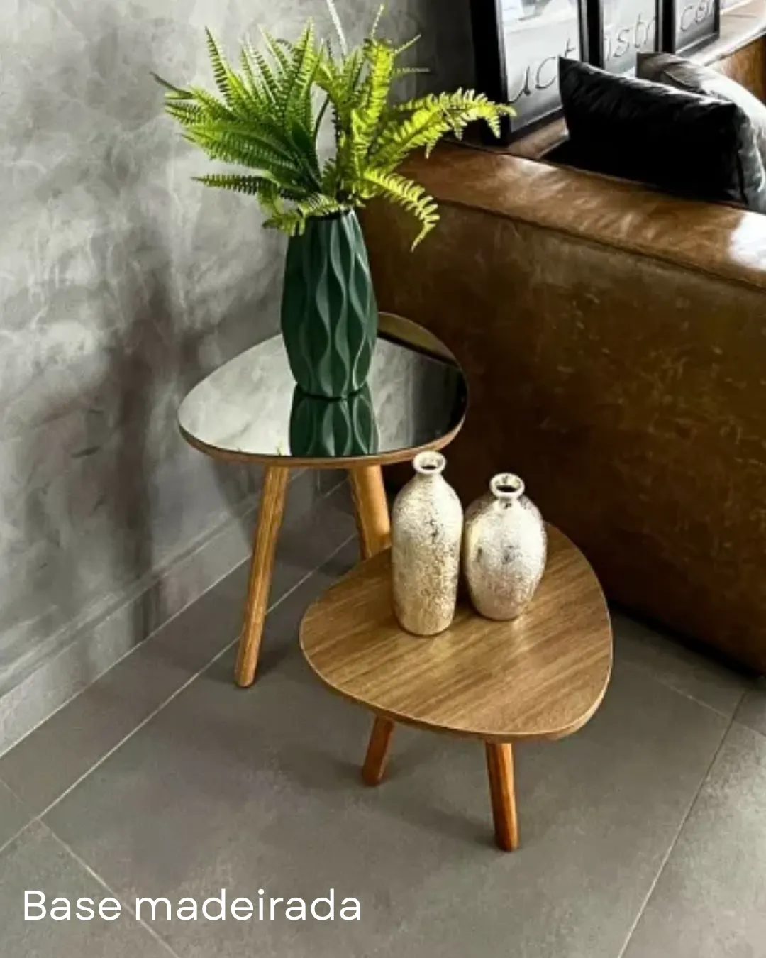 Conjunto Mesa  de Canto Paris Mirror